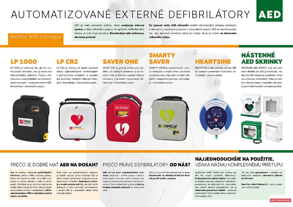 AED defibrilátory - ponuka